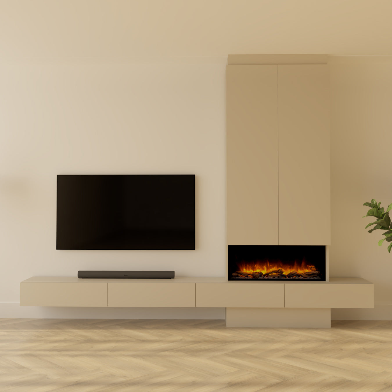 TV-meubels met haard